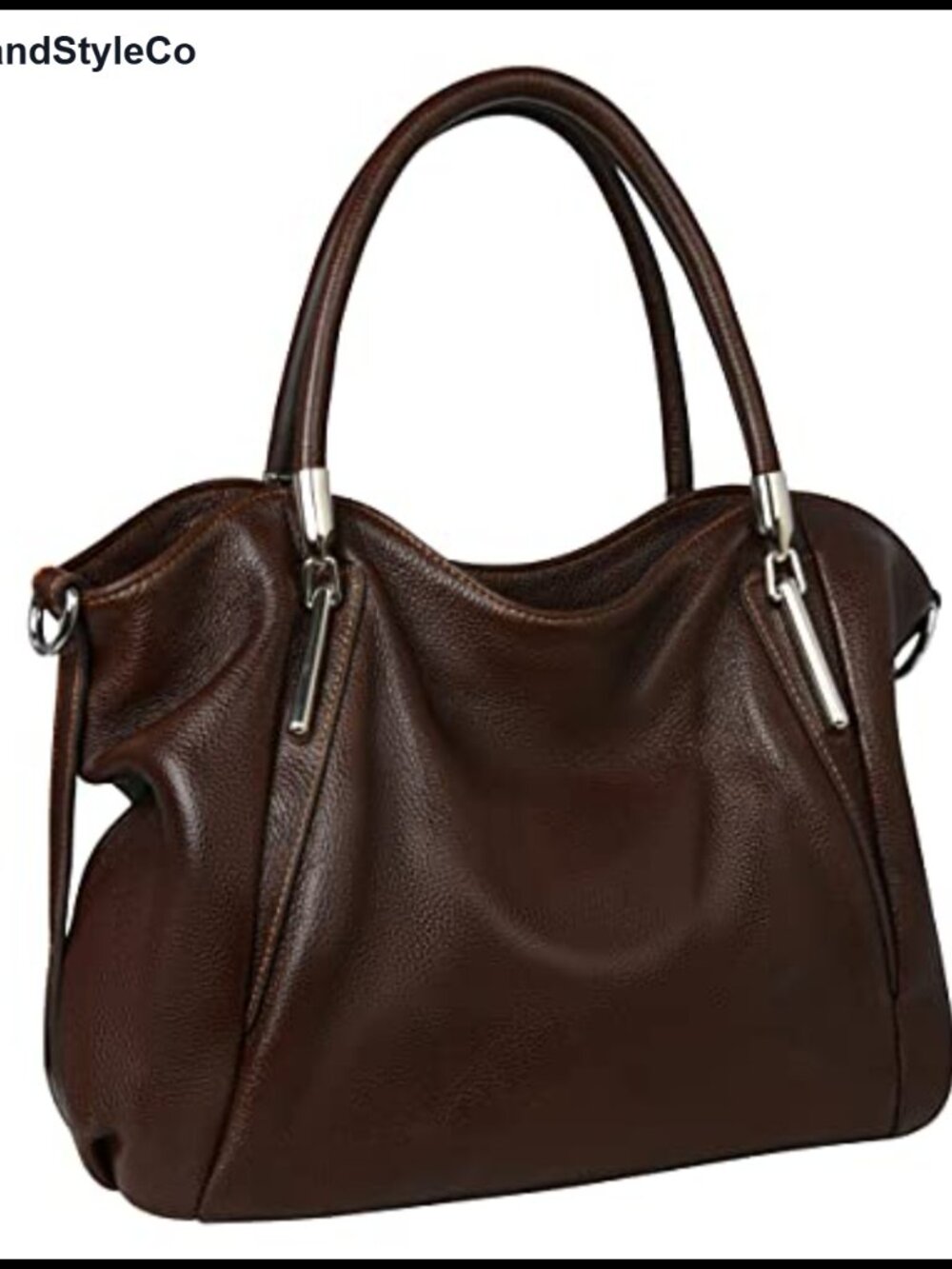 Genuine Cowhide Leather Hobo Tote Satchel Shoulder Bag with Strap